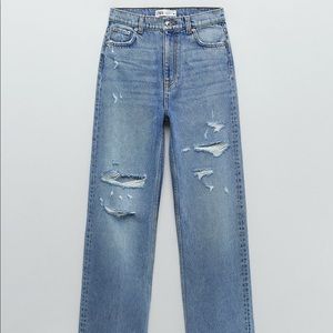 ZARA - 90s high rise full length jean